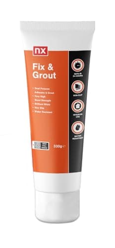 Image of NX Dual Purpose Fix & Grout Ready mixed Brilliant white Wall tile Adhesive & grout 0.33kg