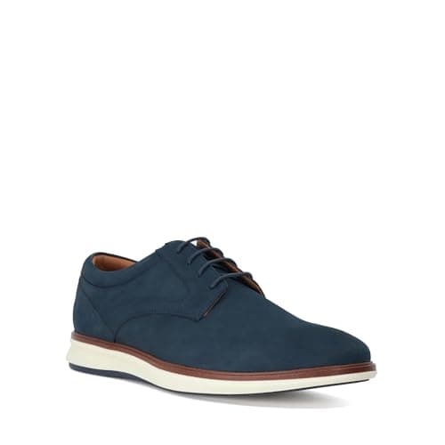 Image of Dune London Mens BRYDON Leather Lace-Up Hybrid Shoes Size UK 9 Casual Shoes Navy