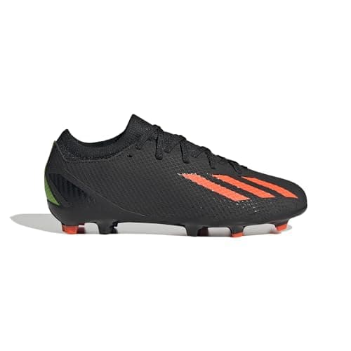 Image of adidas Unisex X Speedportal.3 Youth Firm Ground Cleats, Updated Sole Plate, Little Kid/Big Kid Sizing, Black/Solar Red/Solar Green, 2 Little Kid