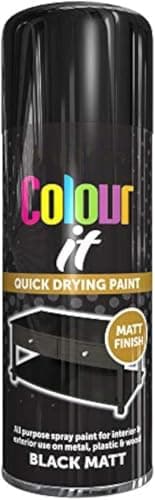 Image of All Purpose Black MATT 400ML - Professional Satin Finish Spray Wood Color Paint