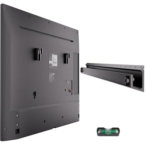 Image of Aetubree No Drill TV Wall Mount, TV Brackets for 32-75 inch Flat Screen TVs Ultra Slim TV Wall Bracket Universal Hold Up to 68KG, Max VESA 600x400mm, +5° Tilt, Easy Install (Black)