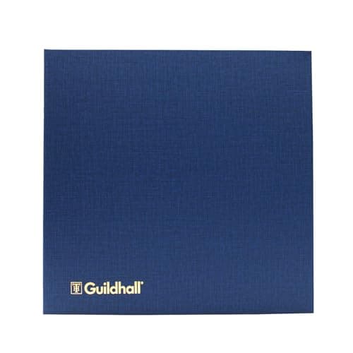 Image of Exacompta - Ref 51/10Z - Guildhall - Account Book, 298 x 305mm, 10 Cash Column, 80 Pages of 95gsm Ledger Quality Paper, Hardback Blue Vinyl Cover, Traditionally Sewn