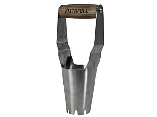 Image of Faithfull Prestige Stainless Steel Bulb Planter with Ash Handle