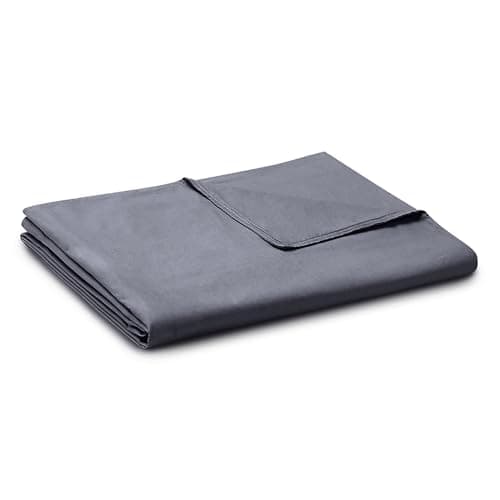 Image of YnM Cotton Duvet Cover for Weighted Blankets (Dark Grey, 152CM x 203CM)