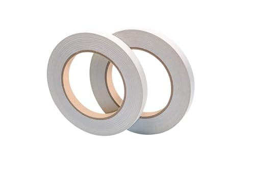 Image of THE GEEK LA Double Sided Tape – Extra Strong Sticky Tissue Tape for Crafting, Scrapbooking & Photo Mounting – 12mm x 33m (2 Rolls)