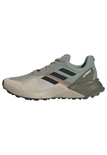 Image of adidas Men's Terrex Soulstride Trail Running Shoes, Silver Green/core Black/semi Impact Orange, 9 UK