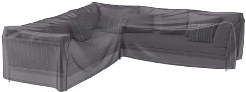 Image of Platinum AeroCover for Outdoor L-Shape Lounge Set | Strong Lightweight Corner Sofa Cover Breathable Waterproof | Rip-Stop Polyester Cover for Garden Furniture Fade Resistant W235xD235xH70cm