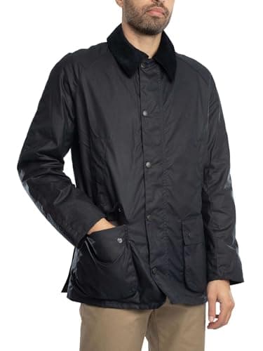 Image of Barbour Men's Ashby Wax Jacket, Navy, 3XL