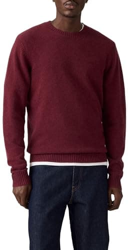 Image of Levi's Men's Original Housemark Sweater Sweatshirt, Tawny Port, L