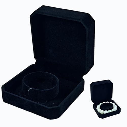 Image of Larfraecy Black Velvet Bangle Box for Women's Jewelry Storage Gift Box for Wedding, Birthday, Mother's Day