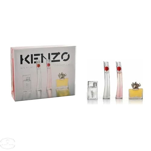 Image of Kenzo Flower 4 Piece Gift Set: Flower Eau De Parfum 4ml - Flower By Poppy Bouque