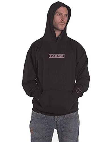 Image of BlackPink Hoodie The Album Tracklist Band Logo Official Mens Black Pullover, black, XXL