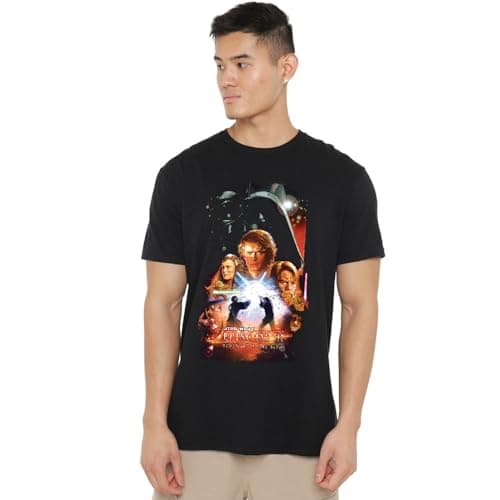 Image of Star Wars: Episode III Revenge of The Sith Retro Classic Poster Unisex T Shirt, Black, XX-Large