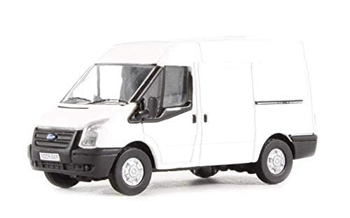 Image of Oxford Diecast 76FT001 Frozen White New Ford Transit Van (M.Roof)