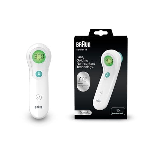 Image of Braun Sensian 5 Forehead non-contact thermometer - Positioning Guidance - Colour-Coded Digital Display - 2 second measurement - Baby and Child Friendly - #1 Brand among doctors(1) - BNT300