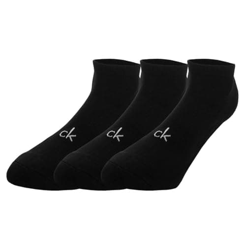 Image of Calvin Klein Mens Golf Trainer (3 Pairs) Socks - Black - UK 7-11