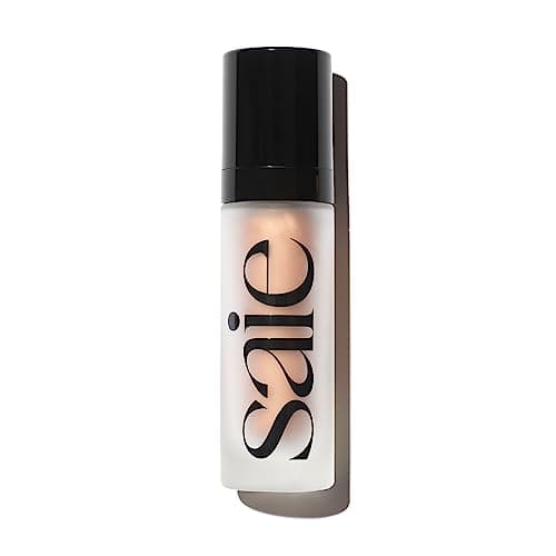 Image of Saie Glowy Super Gel - Hydrating Makeup Primer and Illuminating Glow Serum Enriched with Vitamin C and Squalane Oil - All-Over Liquid Highlighter Makeup for Instant Glass Skin - Sunglow (1 oz)