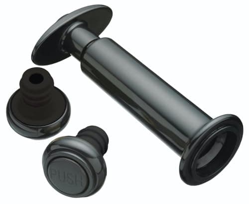 Image of BarCraft Wine Vacuum Pump and Bottle Stoppers Set in Gift Box, 3 Pieces, Black