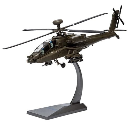 Image of Authentic R & M AH-64 Apache Diecast Model 1:72 Scale U.S. Army Attack Helicopter Collectible Military Aircraft Display Replica