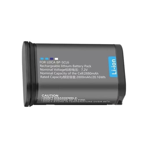 Image of BP-SCL6 Replacement Battery ,Compatible For Leica Q2 SL2 SL2-S Q3 SL3 SL3-S 43 Camera Part(1 Battery)