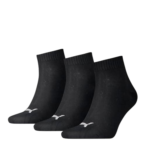 Image of PUMA Unisex Quarter Training Socks (3 Pairs), Black