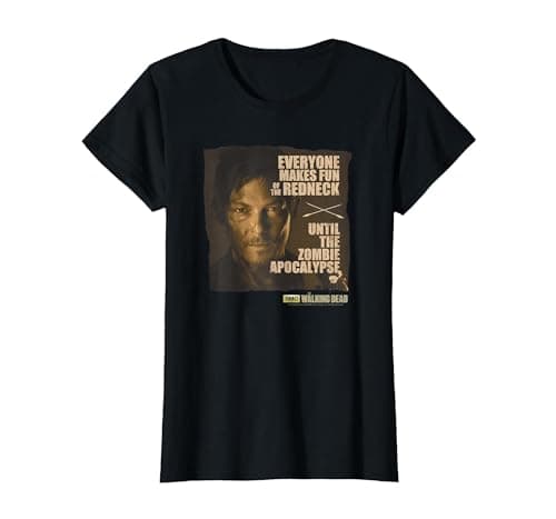 Image of The Walking Dead Daryl Dixon Redneck T-Shirt T-Shirt, Women, Black, X-Large
