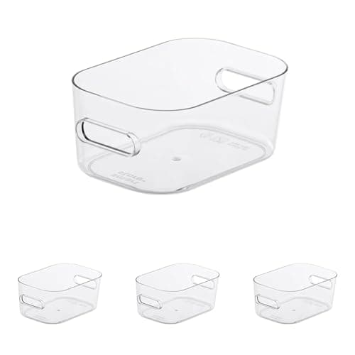 Image of SmartStore Compact Clear Modular Storage Bin Container For Kitchen, XS (Pack of 4)