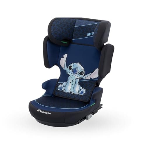 Image of Bebeconfort Disney RoadFix i-Size, Backrest Booster Car Seat, 3.5-12 Years, 100-150 cm, Stitch, Foldable, Lightweight, 4.4 kg, 14 Headrest Positions, Authentic Stitch