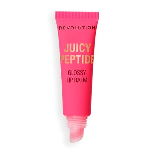 Image of Revolution Juicy Peptide Lip Balm, Hydrating & Nourishing Formula with Peptides, Squalane & Vitamin E, Vegan & Cruelty-Free, 8ml, Guava Rum Punch Coral