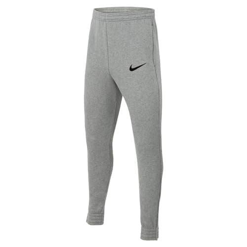 Image of NIKE Unisex Kids Y Nk Flc Park20 Kp Pants, Dk Grey Heather/Black/Black, 10 Years UK