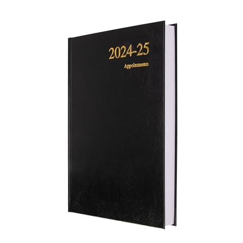 Image of Collins Essential A5 Academic Year 2024-25 Day a Page Diary - Black - Mid Year Academic Planner for Students and Teachers - ESSA51M.99-2425 - July 2024 to July 2025
