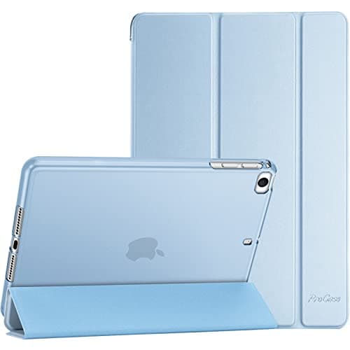 Image of Procase Soft TPU Case for iPad Mini 1 2 3 4 5, Slim Lightweight Tri-fold Flexible Case Smart Protective Folio Cover -Skyblue