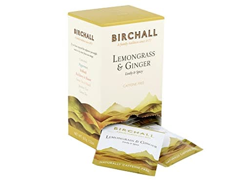 Image of Birchall Tea Bags, Lemongrass & Ginger Tea Gift Set, Experience the Bright and Spicy Flavors of Lemongrass & Ginger Tea, 6 Boxes of 25 Enveloped Plant-Based Tea Bags