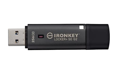 Image of Kingston Ironkey Locker+ 50 G2 256GB Encrypted USB Drive | FIPS 197 | AES-XTS Protection | Multi-Password Security | USB 3.2 Gen 1 | IKLP50G2/256GB