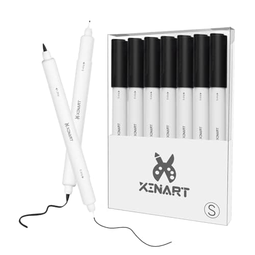 Image of XINART Dual Tip Marker Pen for Cricut Joy Machines, Black Fine Point PenSet of 7 Pack Writing Drawing Pens Compatible with Cricut Joy Extra Cutting Machine(0.4 Tip&1.0 Tip)