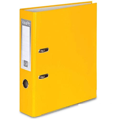 Image of OFFICE CENTRE 5 Yellow A4 Large 75mm Lever Arch Files Folders Metal Edge Stationery Document Storage Paper Office School