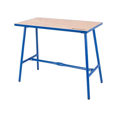 Image of BiGDUG Heavy Duty Folding Workbench - 840h x 1000w x 500d mm - Transportable Workstation 150kg UDL (Blue)