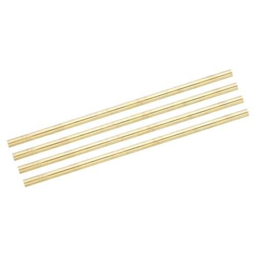 Image of sourcing map 4pcs Brass Rods (8mm)5/16 Inch x (224mm)9 Inch Brass Solid Round Stock Lathe Bar for Knife Handles Pin DIY Craft Model Plane