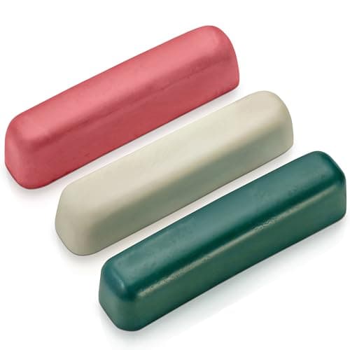 Image of BeaverCraft Stropping Compound Honing Compound for Leather Strop for Knife Sharpening - Buffing Compound for Metal Polishing Compound for Buffing Wheel - Red White Green Polishing Compound Kit P03