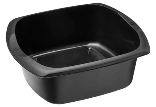 Image of HOCHSTE Addis 9.5L Washing Up Bowl Kitchen Sink Dishes Basin Rectangular Medium Black One Size
