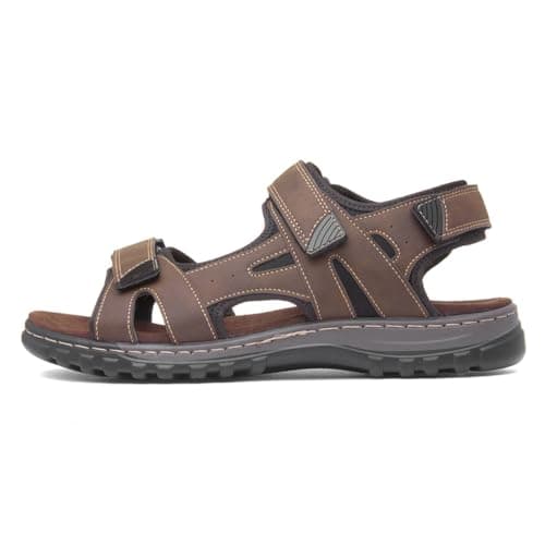 Image of Hobos Mens Brown Sport Triple Easy Fasten Sandal - Size 10 UK - Brown