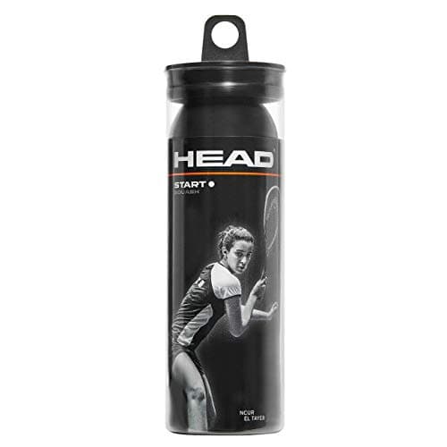 Image of HEAD Unisex Adult Start 3-Ball Tube Squash Balls (pack Of 3) - Black, One Size