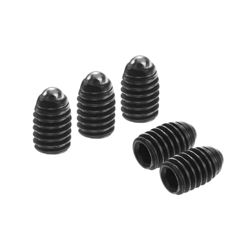 Image of sourcing map 5pcs Screw Thread Ball Plunger M4 x 6mm High Carbon Steel Hex Socket Spring Plunger Ball for Lubrication Pneumatic Tools, Black