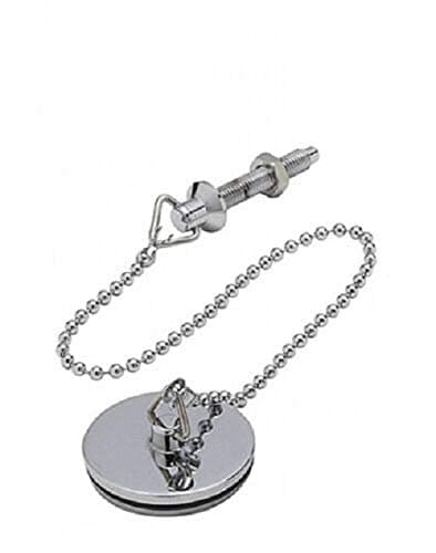 Image of 1 1/2 Inch Basin Chrome Plated Plug with Chain Stay
