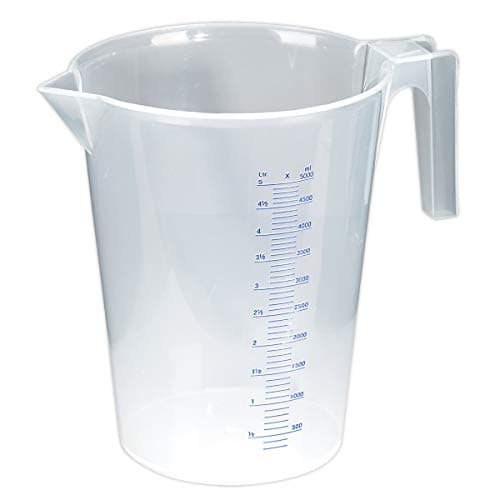 Image of Sealey Jt5000 Measuring Jug Translucent 5Ltr