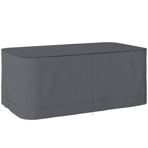 Image of Outsunny Garden Furniture Cover, Waterproof Windproof 420D Heavy Duty Oxford Fabric Rattan Furniture Cover, Rectangular Outdoor Table Chair Set Cover, 235 x 135 x 94cm