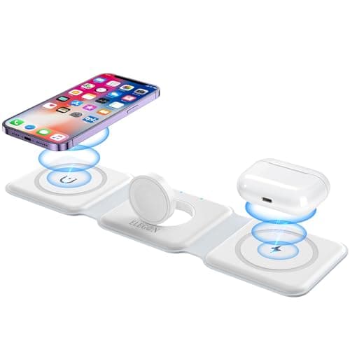 Image of Elegon Ultra-Fast Wireless Charger – 3-in-1 Charging Station 100W with 2 USB-C & 2 USB-A Ports, Fast Charger for Phone, Smartwatch