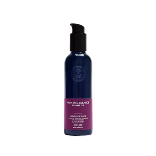 Image of Neal's Yard Remedies | Women's Balance Shower Oil | Skin Moisturiser Gifts for Women | Nourishing Cleansing Oil with a Balancing Blend of Essential Oils | 200ml