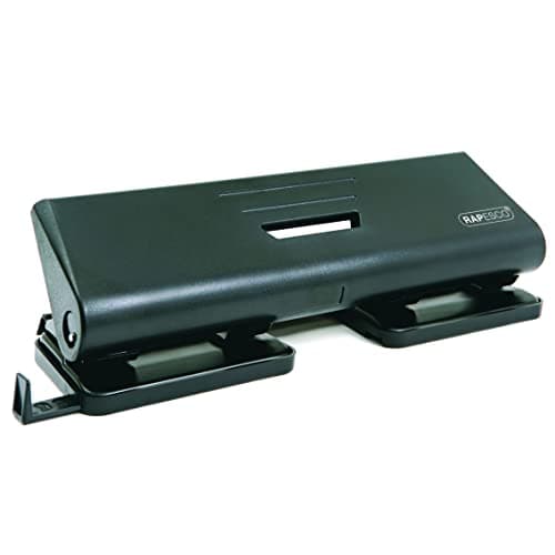 Image of Rapesco PF75P0B1 75-P 4-Hole Punch, 16 Sheet Capacity, Black