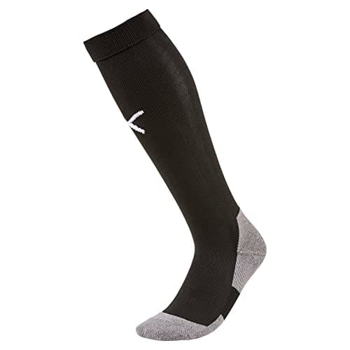 Image of PUMA Mens Team Liga Core Football Socks, Puma Black-Puma White, 4 EU